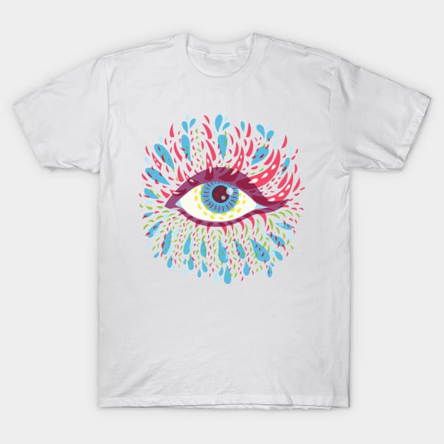 Weird Psychedelic Eye T-Shirt by Boriana Giormova